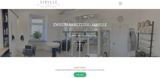 Webdesign-Referenz: Zweithaarstudio SIBYLLE