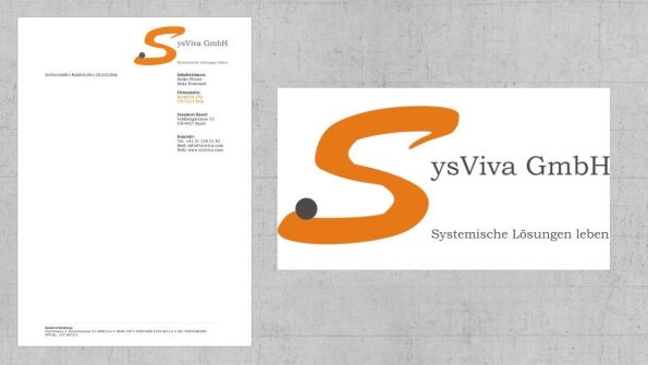 Briefbogen und Logo SysViva GmbH