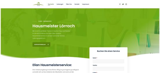 Webdesign-Referenz: Elian Hausmeister