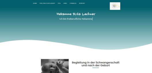 Webdesign-Referenz: Hebamme Rita Lechner