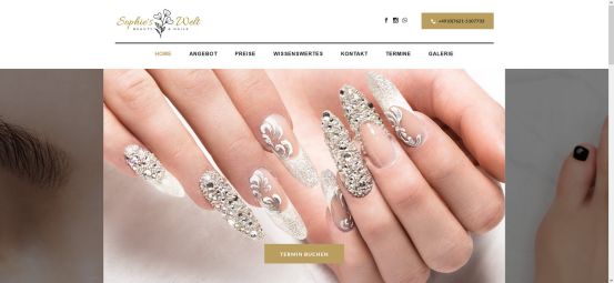 Webdesign-Referenz: Sophie's Welt - Beauty & Nails
