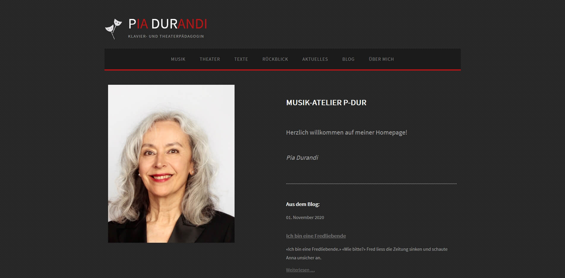 Pia Durandi - Klavier- und Theaterpädagogin